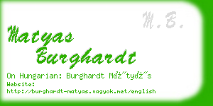 matyas burghardt business card